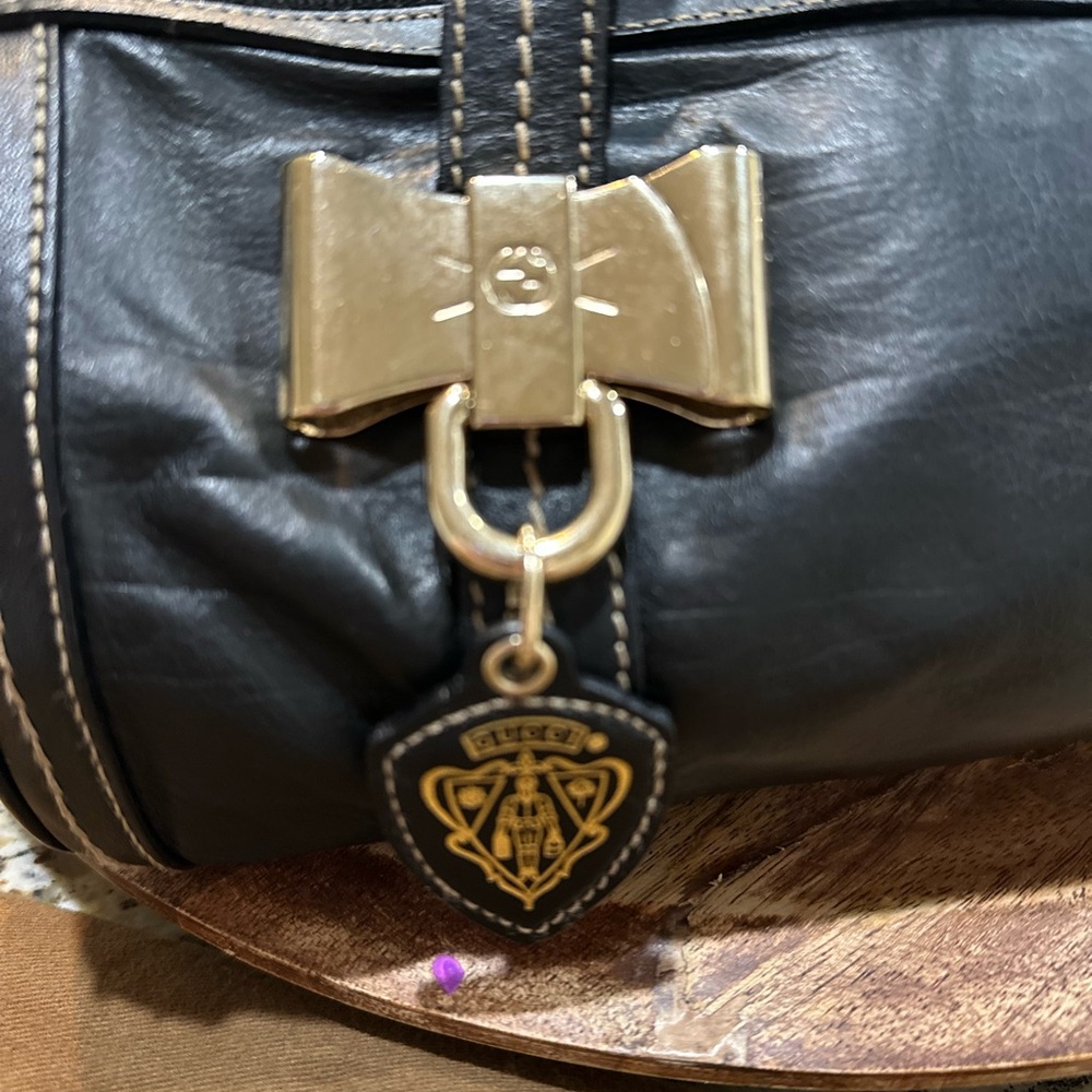 Gucci vintage Duchessa Black Leather mini Boston bag - Picture 2 of 16